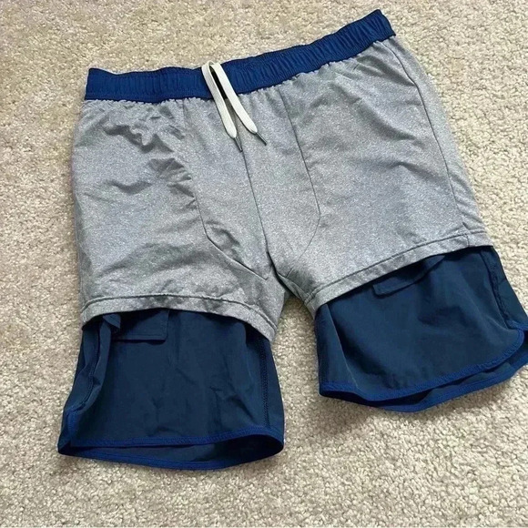 Fair Harbor The Anchor Men’s Size Large 8” Swim Shorts Trunks Dark Denim Anchor - Picture 14 of 15